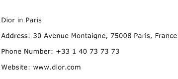 dior email adress